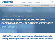 Tablet Screenshot of pak-tec.com